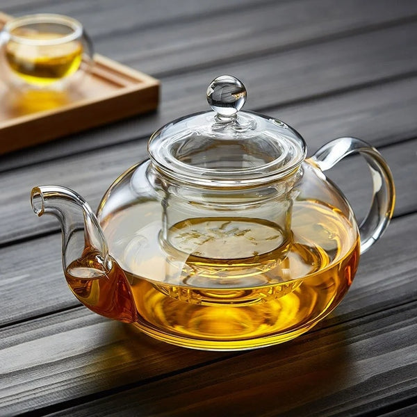 Bule de Vidro em Borossilicato Resistente ao Calor – Com Infusor para Chá
