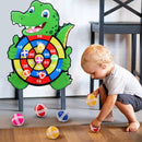 Jogo de Dardos Infantil com Bolas Adesivas – Painel Educativo de Velcro em Formato de Animais