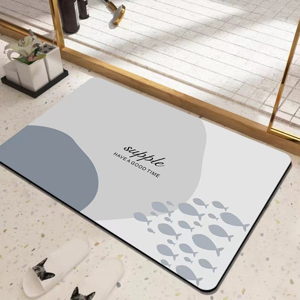 Tapete de Banho Diatomita 40x60 – Super Absorvente e Antiderrapante de Secagem Rápida