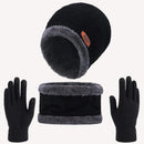 Kit Inverno Unissex Touca de Frio com Gola Forrada e Luva
